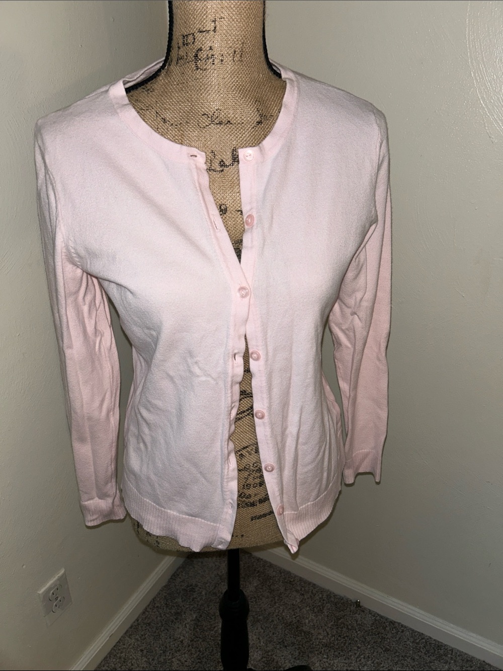 Christopher & Banks Pale Pink Button-Up Cardigan